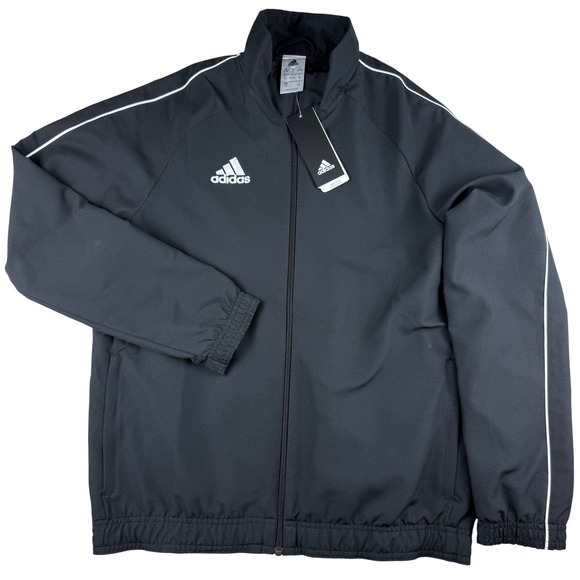 adidas Other - Adidas CORE 18 Presentation Jacket Black White Stripe Kids Large Track Sporty
